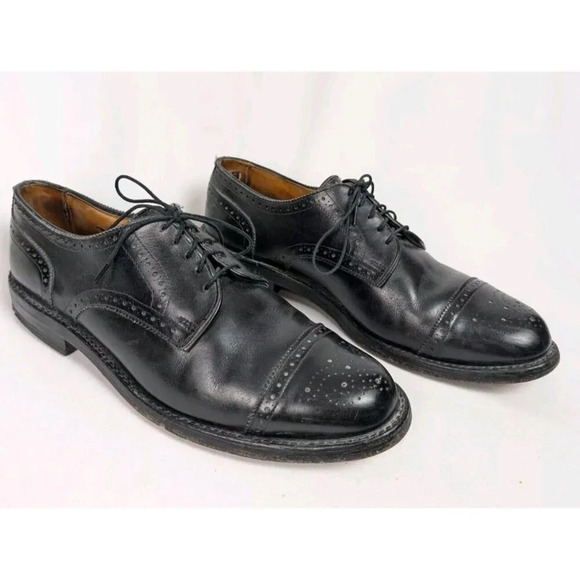 Allen Edmonds LEXINGTON 5101 Black Cap Toe Oxfords Derby Dress Shoes sz. 9 1/2 D main image 13
